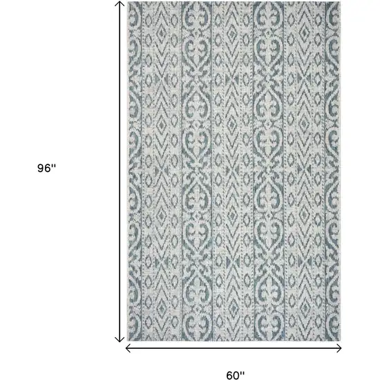 Blue And White Indoor Outdoor Area Rug Photo 9