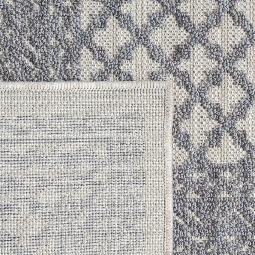 Blue Geometric Indoor Outdoor Area Rug Photo 3