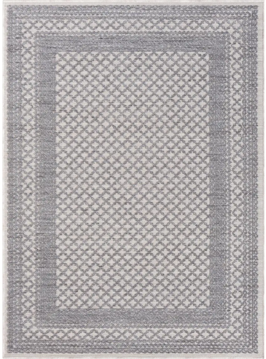 Blue Geometric Indoor Outdoor Area Rug Photo 1