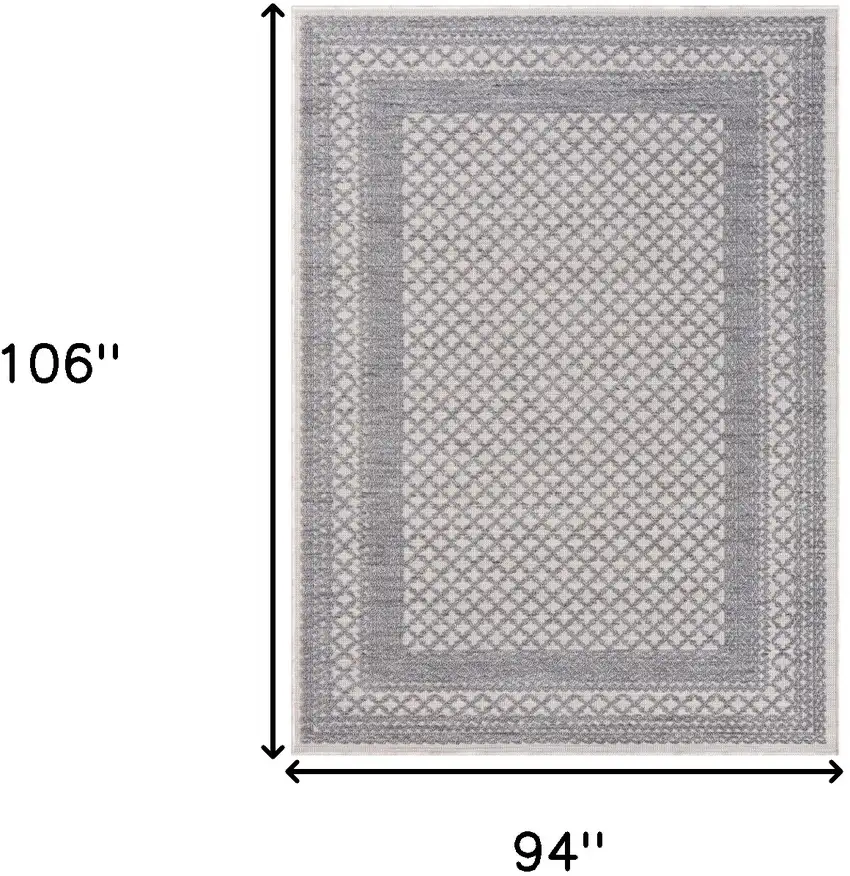 Blue Geometric Indoor Outdoor Area Rug Photo 8