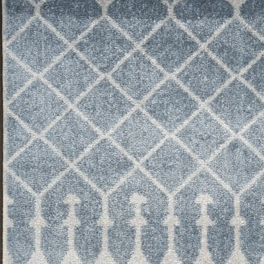 Blue Geometric Power Loom Area Rug Photo 8