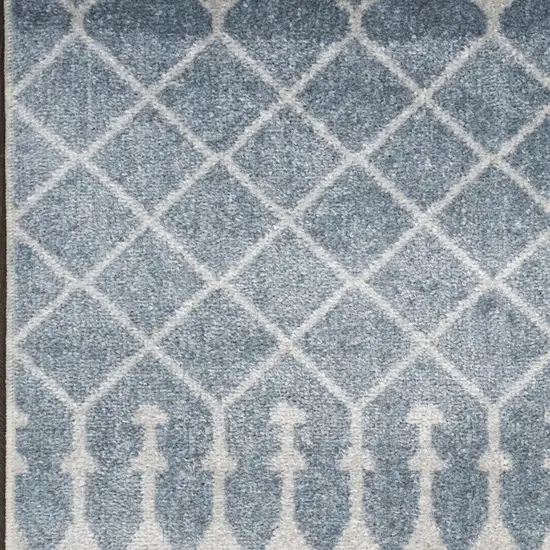 Blue Geometric Power Loom Area Rug Photo 8