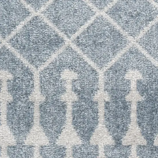 Blue Geometric Power Loom Area Rug Photo 2