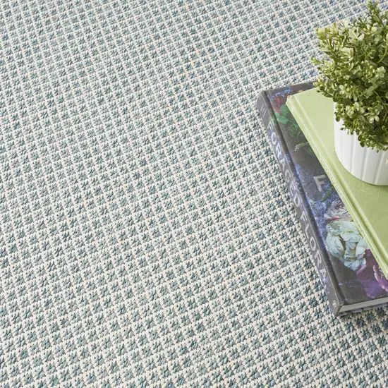 Blue Geometric Power Loom Area Rug Photo 6