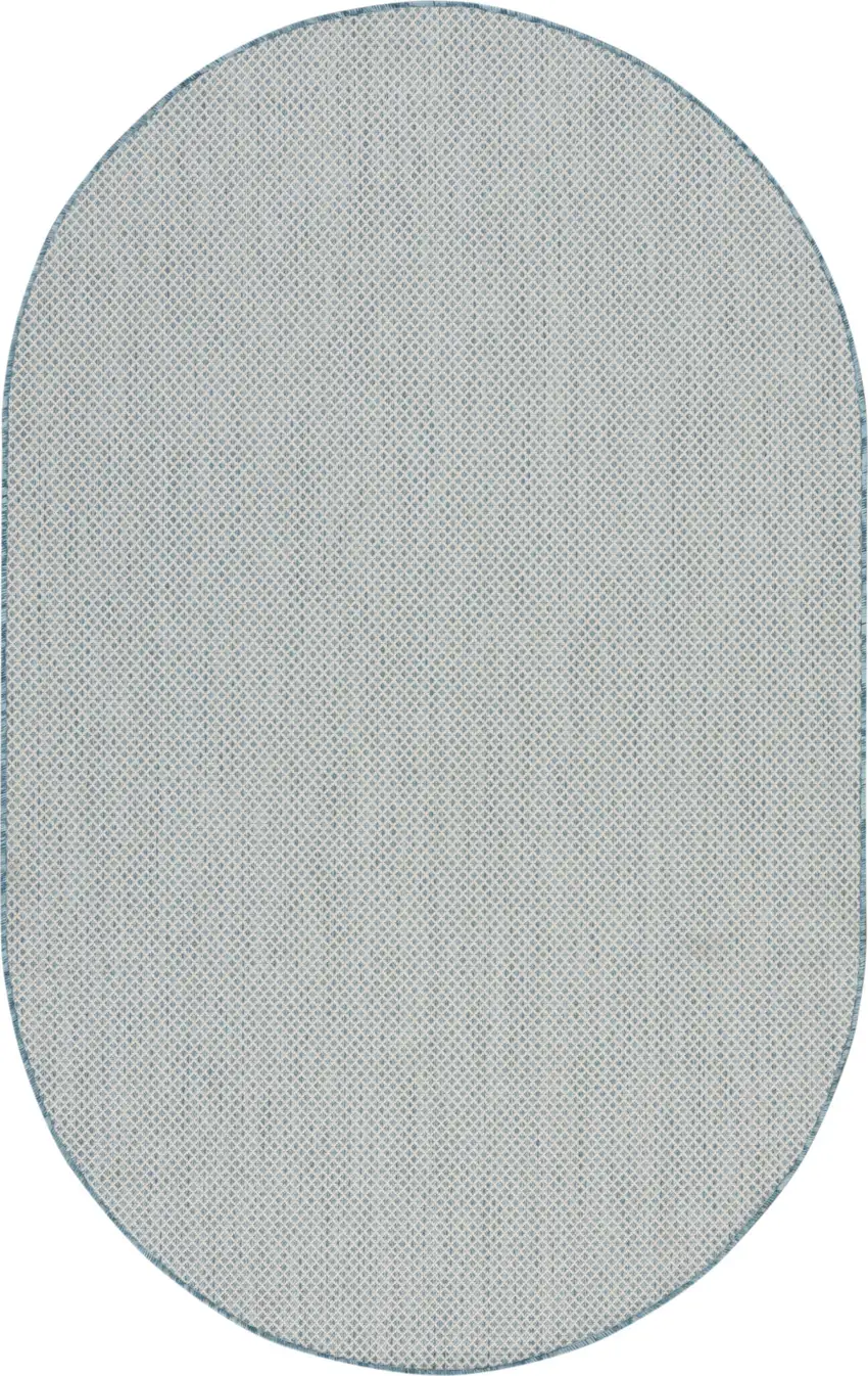 Blue Geometric Power Loom Area Rug Photo 1