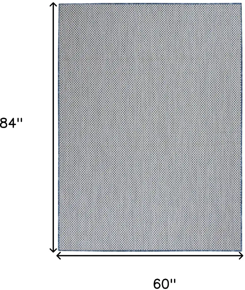 Blue Geometric Power Loom Area Rug Photo 7