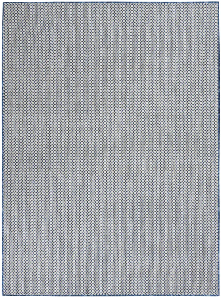 Blue Geometric Power Loom Area Rug Photo 1