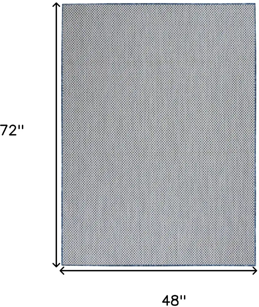 Blue Geometric Power Loom Area Rug Photo 6