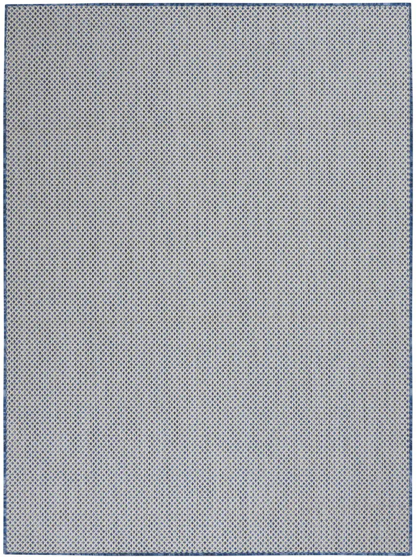 Blue Geometric Power Loom Area Rug Photo 1