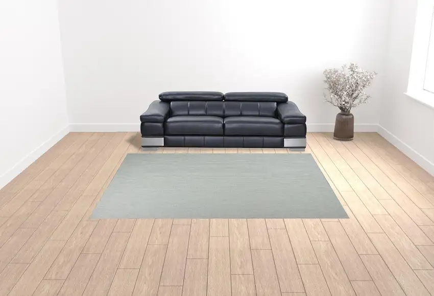 Blue Geometric Power Loom Area Rug Photo 2