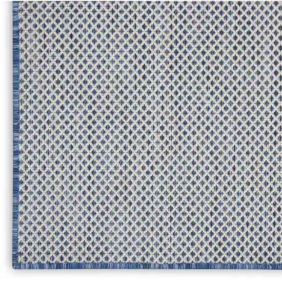 Blue And Ivory Indoor Outdoor Area Rug Photo 5