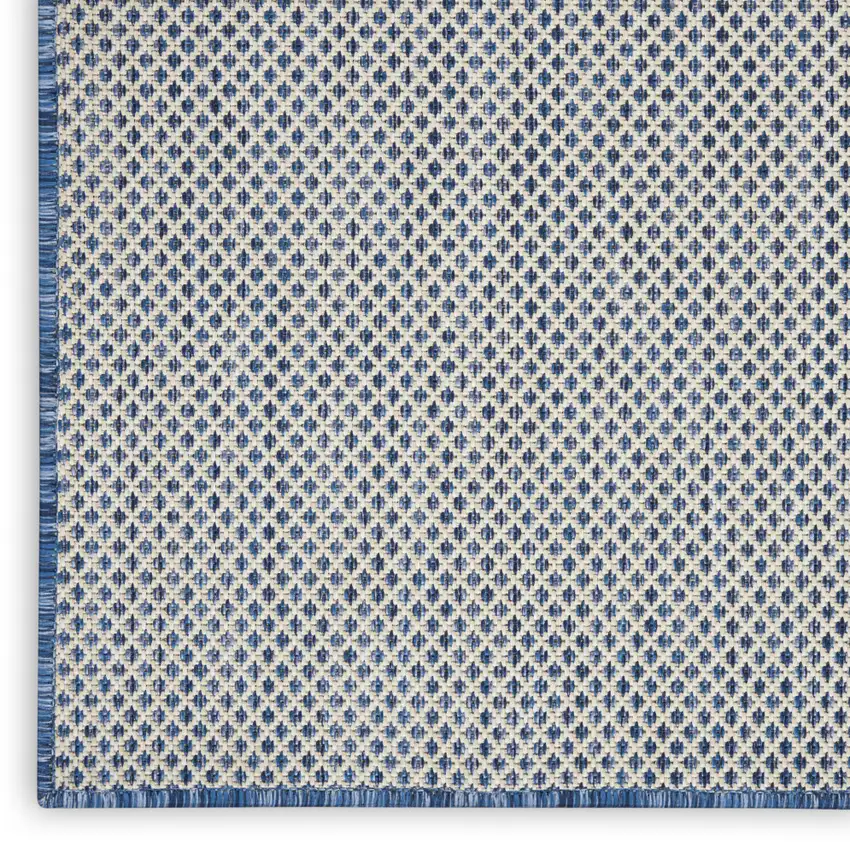 Blue And Ivory Indoor Outdoor Area Rug Photo 5