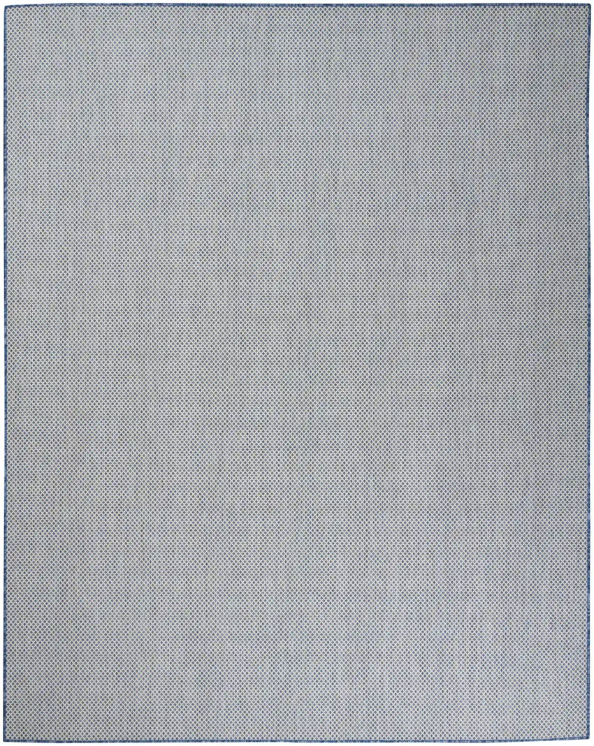 Blue And Ivory Indoor Outdoor Area Rug Photo 1