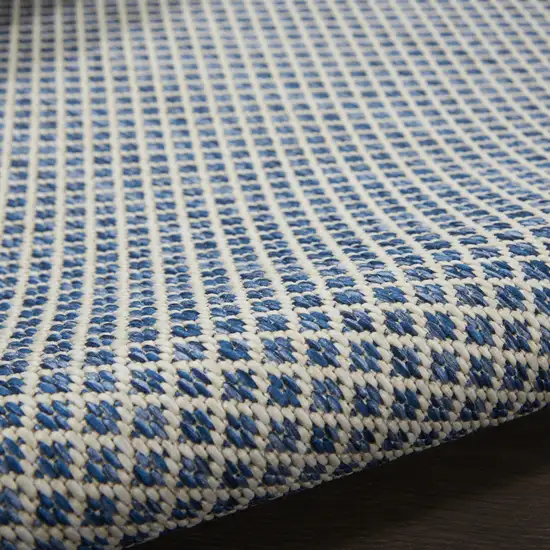Blue And Ivory Indoor Outdoor Area Rug Photo 9