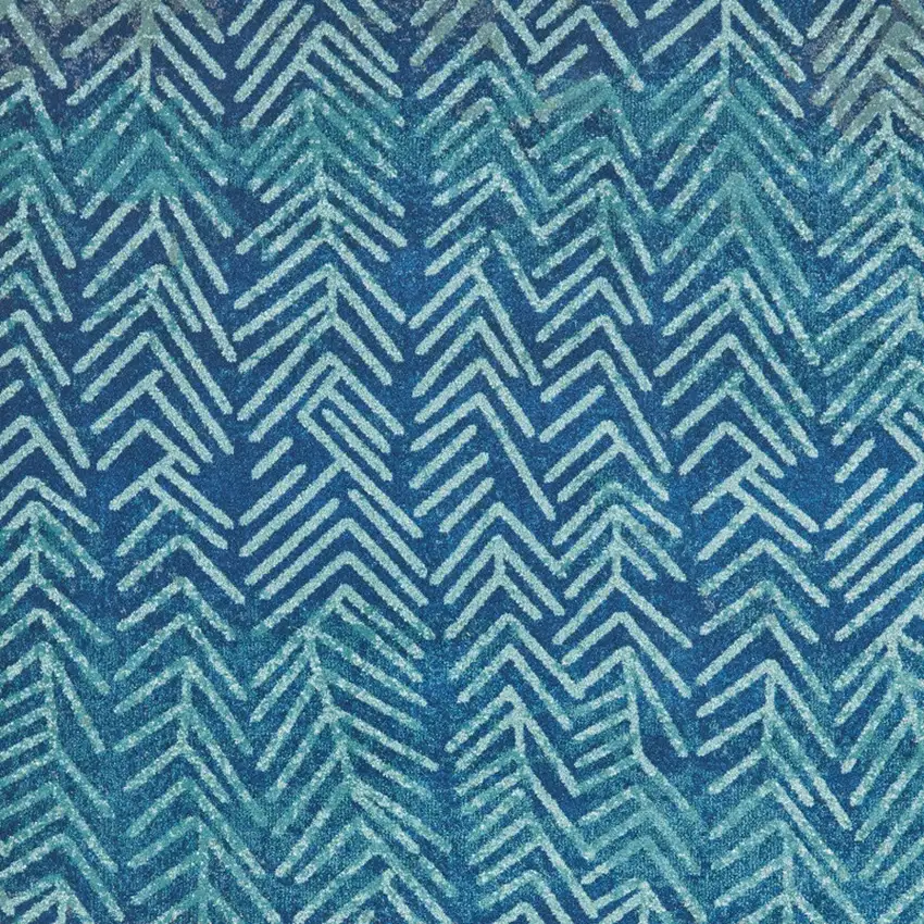 Blue Geometric Power Loom Area Rug Photo 9