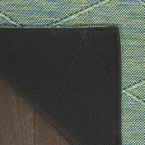 Blue Geometric Power Loom Non Skid Area Rug Photo 9