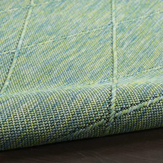 Blue Geometric Power Loom Non Skid Area Rug Photo 6