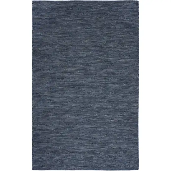 Blue Geometric Power Loom Non Skid Area Rug Photo 1