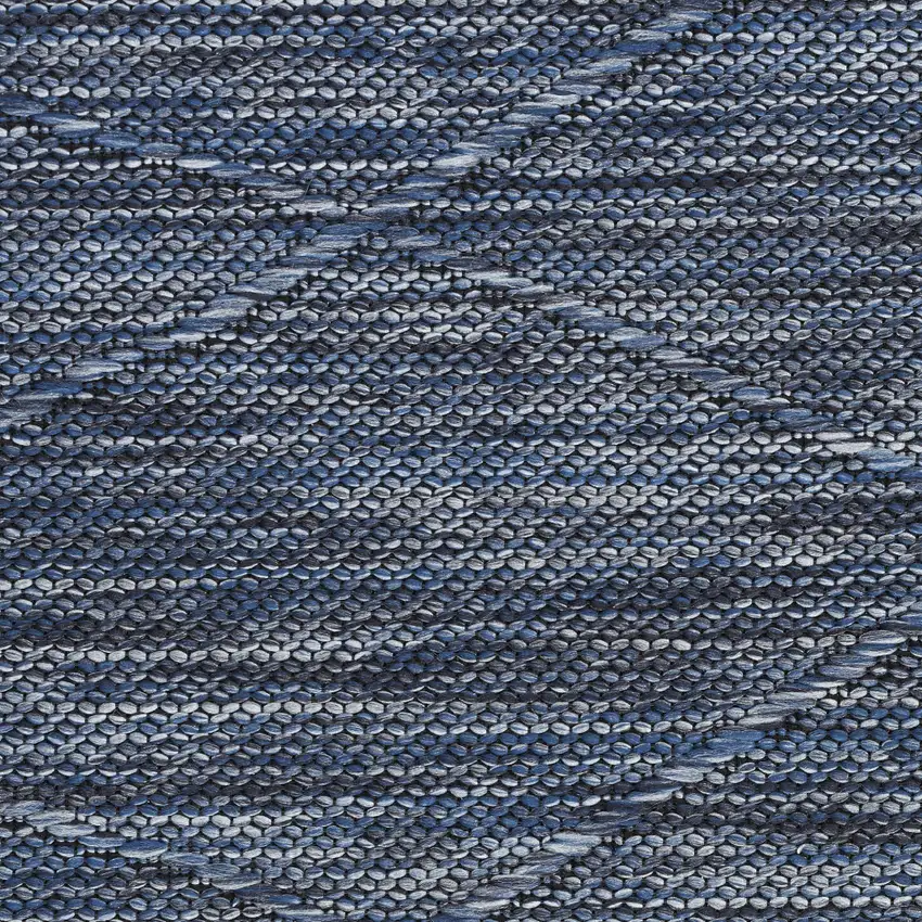 Blue Geometric Power Loom Non Skid Area Rug Photo 9