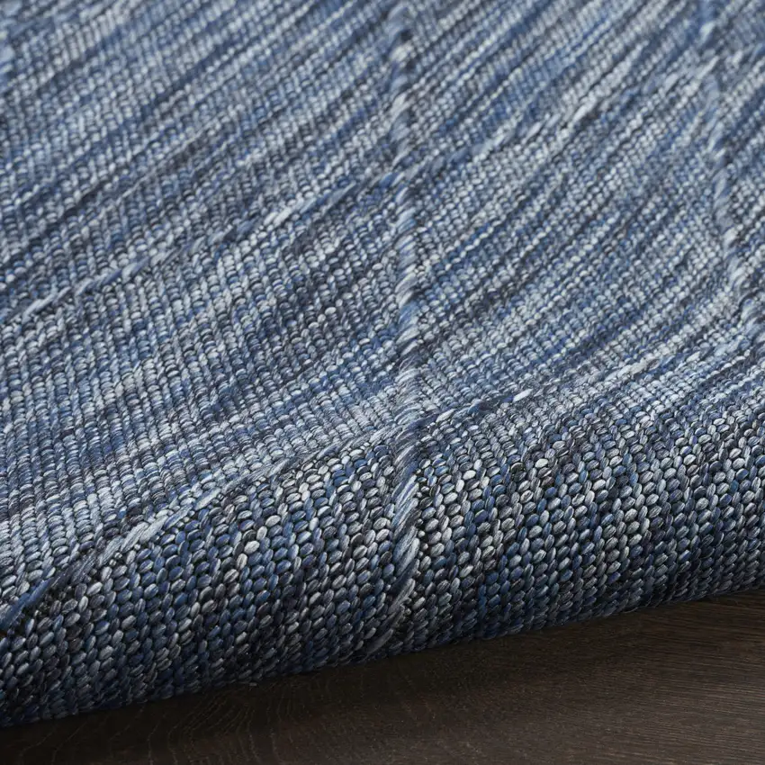 Blue Geometric Power Loom Non Skid Area Rug Photo 6