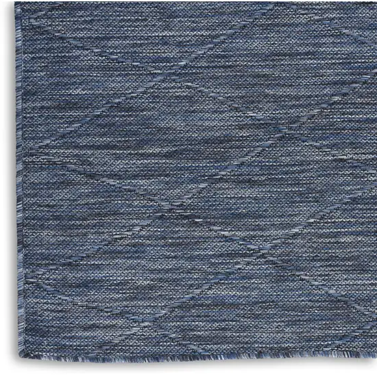 Blue Geometric Power Loom Non Skid Area Rug Photo 7