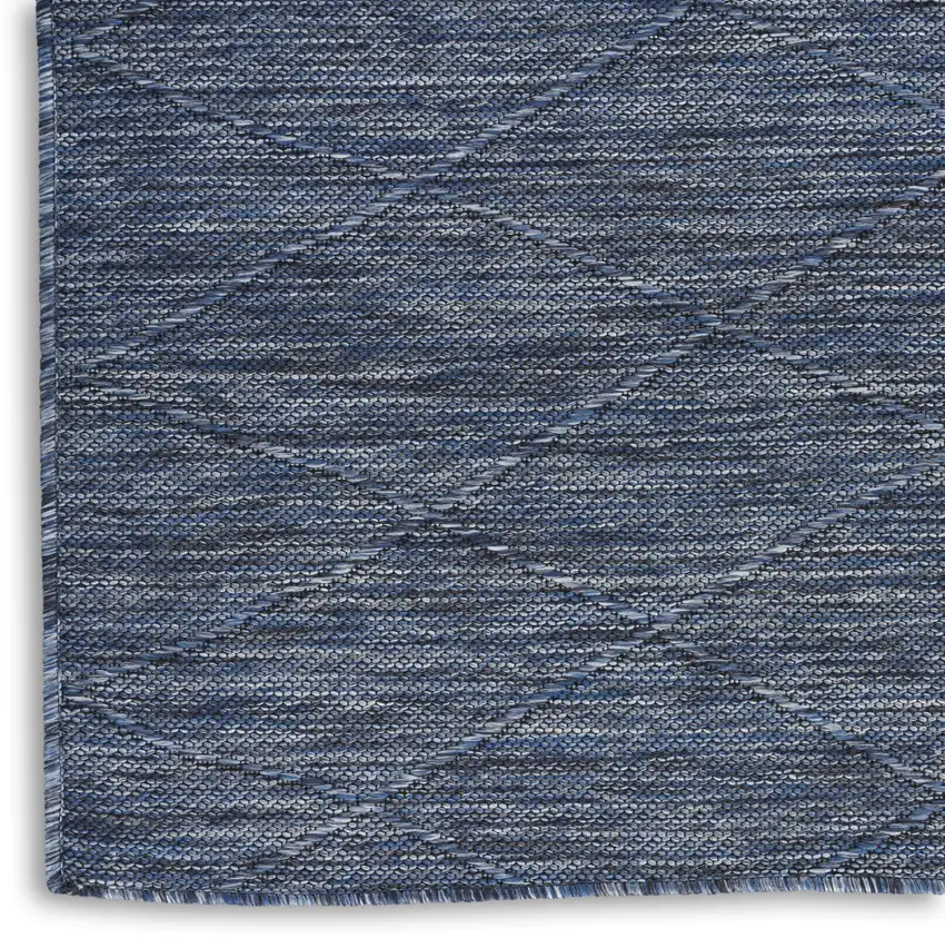 Blue Geometric Power Loom Non Skid Area Rug Photo 7