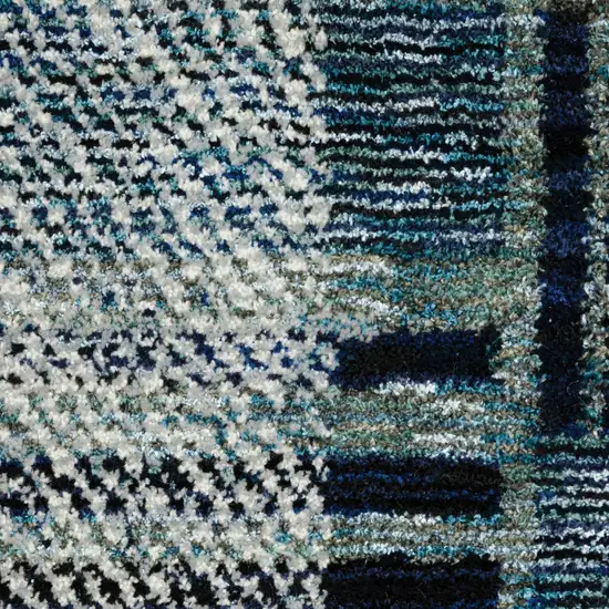 Blue Geometric Power Loom Area Rug Photo 9