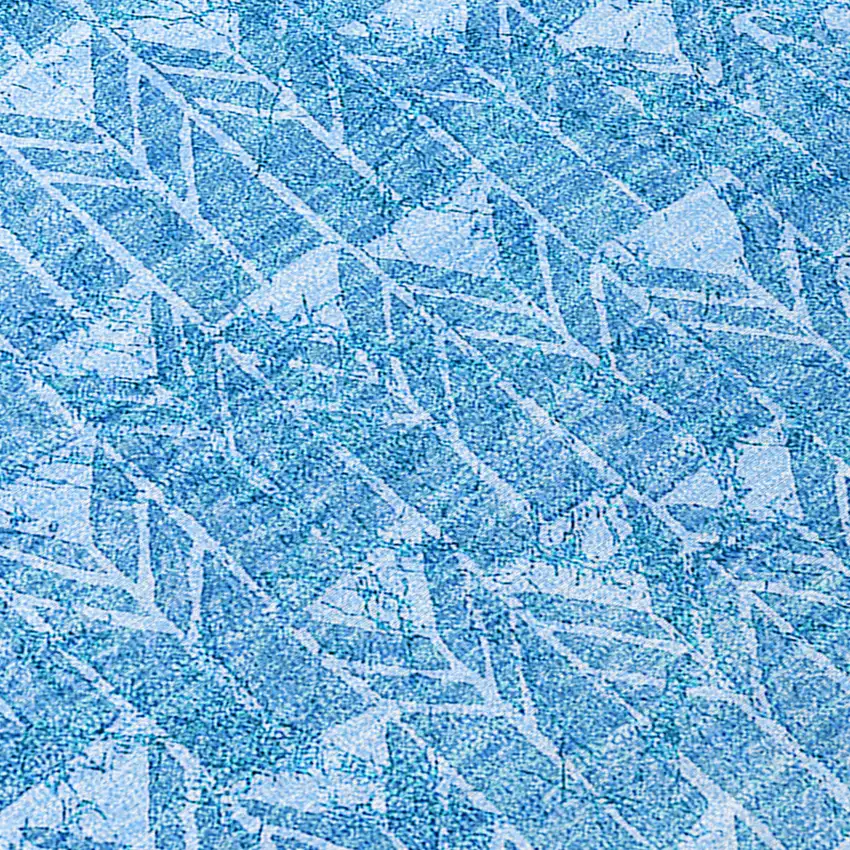Blue Geometric Washable Non Skid Indoor Outdoor Area Rug Photo 7