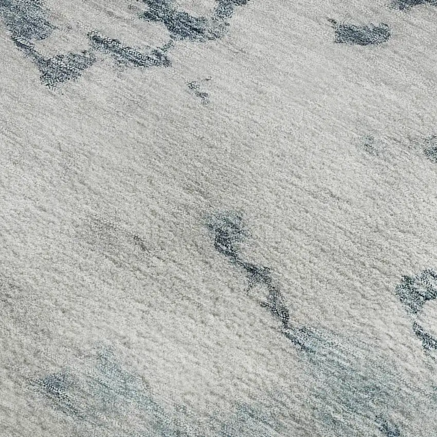 Blue Gold And Ivory Abstract Washable Area Rug With UV Protection Photo 4