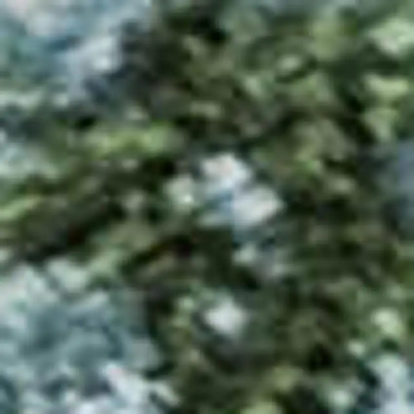 Blue Gold And Ivory Abstract Washable Area Rug With UV Protection Photo 2