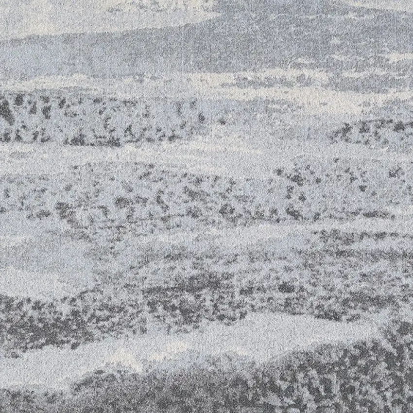 Blue and Gray Abstract Area Rug Photo 8