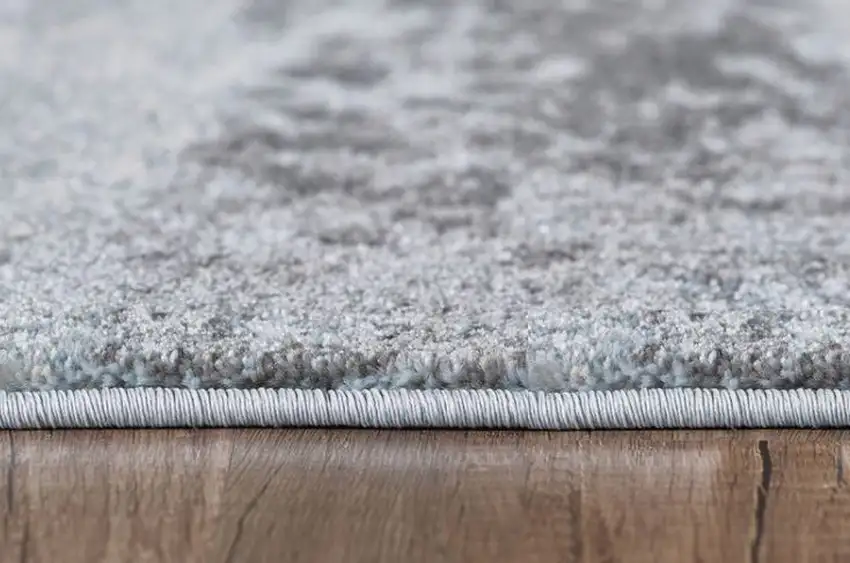Blue Gray Abstract Mist Modern Area Rug Photo 6
