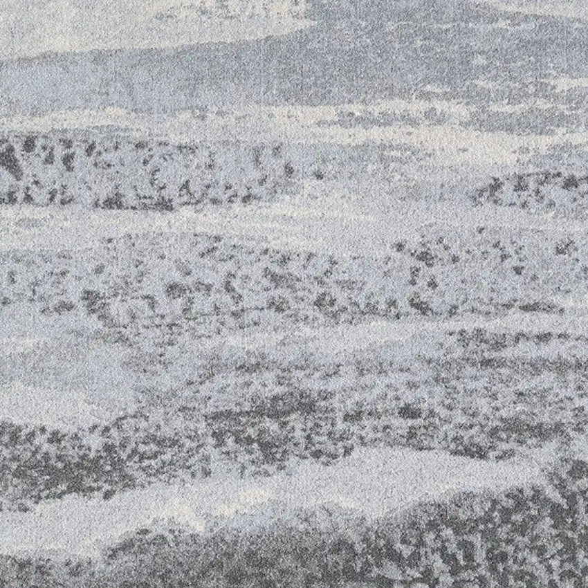 Blue and Gray Abstract Area Rug Photo 1