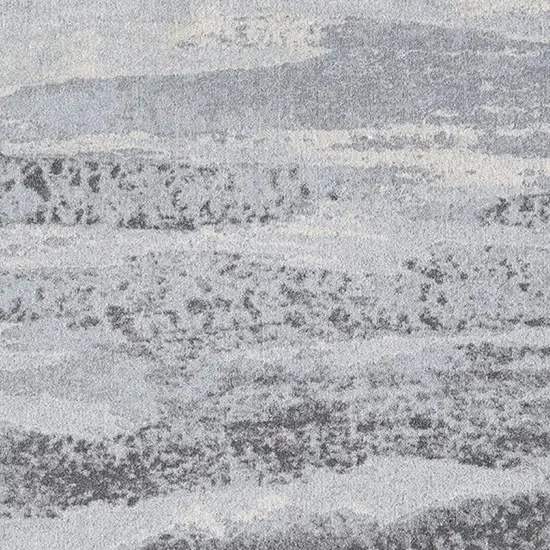 Blue and Gray Abstract Area Rug Photo 3