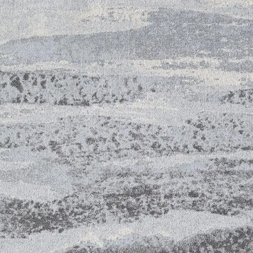 Blue and Gray Abstract Area Rug Photo 3