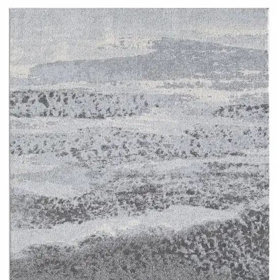 Blue and Gray Abstract Area Rug Photo 1