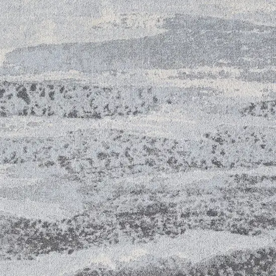 Blue and Gray Abstract Area Rug Photo 8