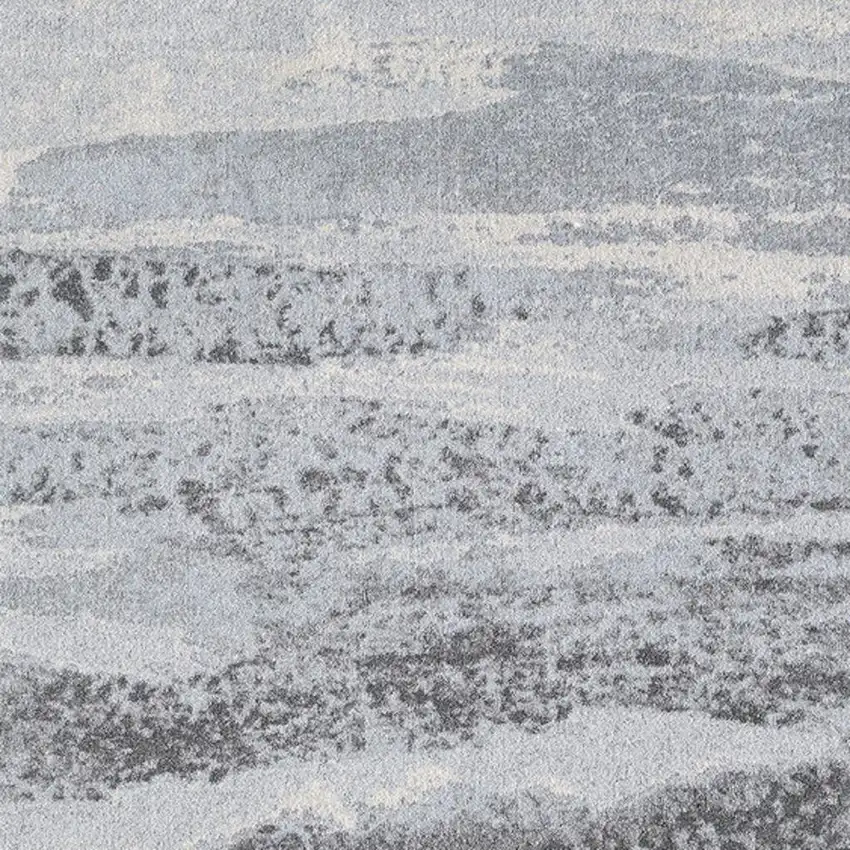 Blue and Gray Abstract Area Rug Photo 8