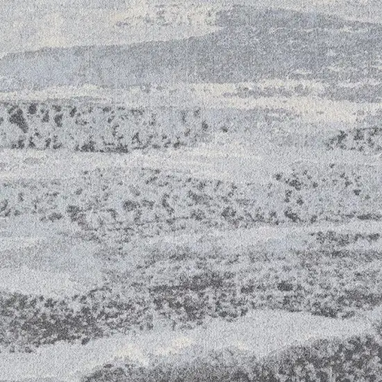 Blue and Gray Abstract Area Rug Photo 3