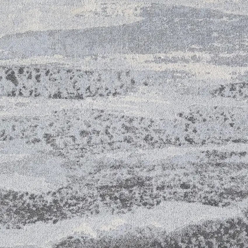 Blue and Gray Abstract Area Rug Photo 3