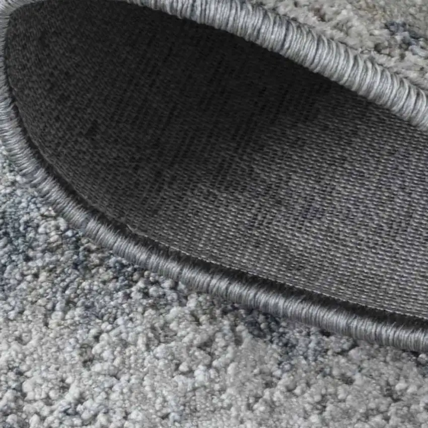 Blue Gray Abstract Power Loom Area Rug Photo 5