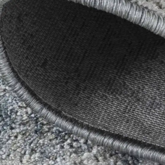 Blue Gray Abstract Power Loom Area Rug Photo 6