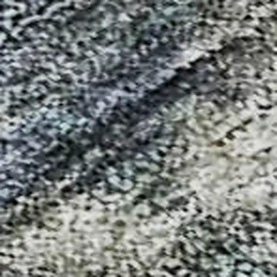 Blue Gray And Beige Striped Washable Area Rug With UV Protection Photo 2