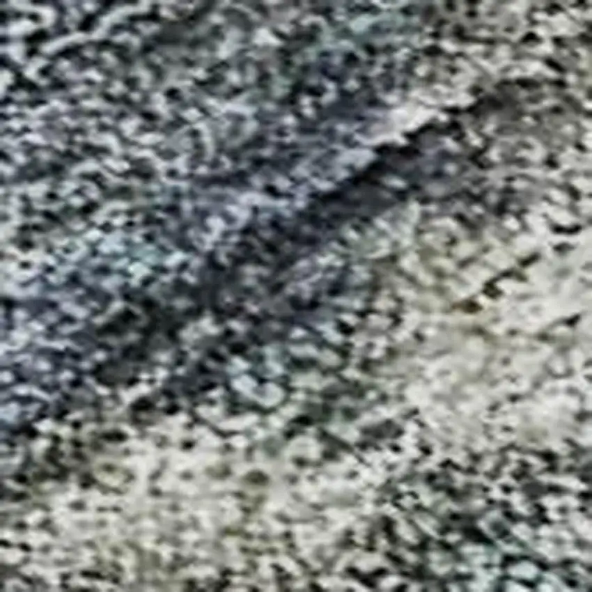 Blue Gray And Beige Striped Washable Area Rug With UV Protection Photo 2