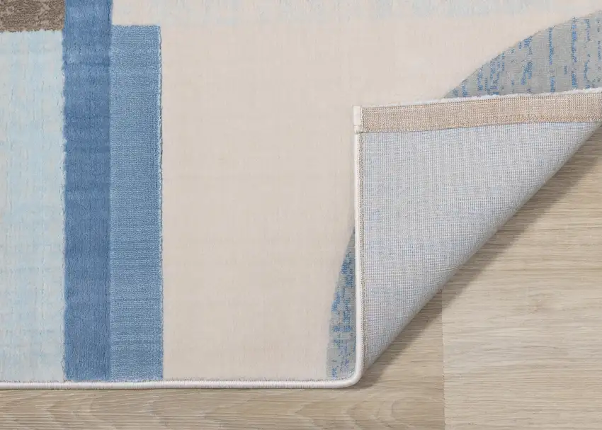 Blue Gray And Brown Geometric Area Rug Photo 9