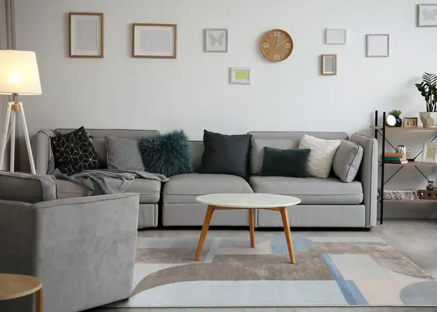 Blue Gray And Brown Geometric Area Rug Photo 7