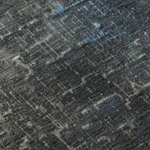 Photo of Blue Gray And Charcoal Ombre Washable Area Rug With UV Protection