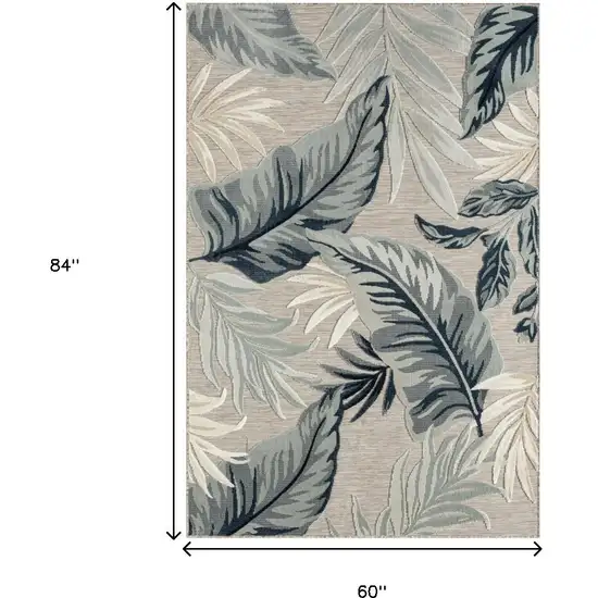Blue And Gray Indoor Outdoor Area Rug Photo 9
