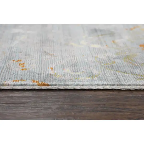 Blue Gray And Cream Oriental Area Rug Photo 1