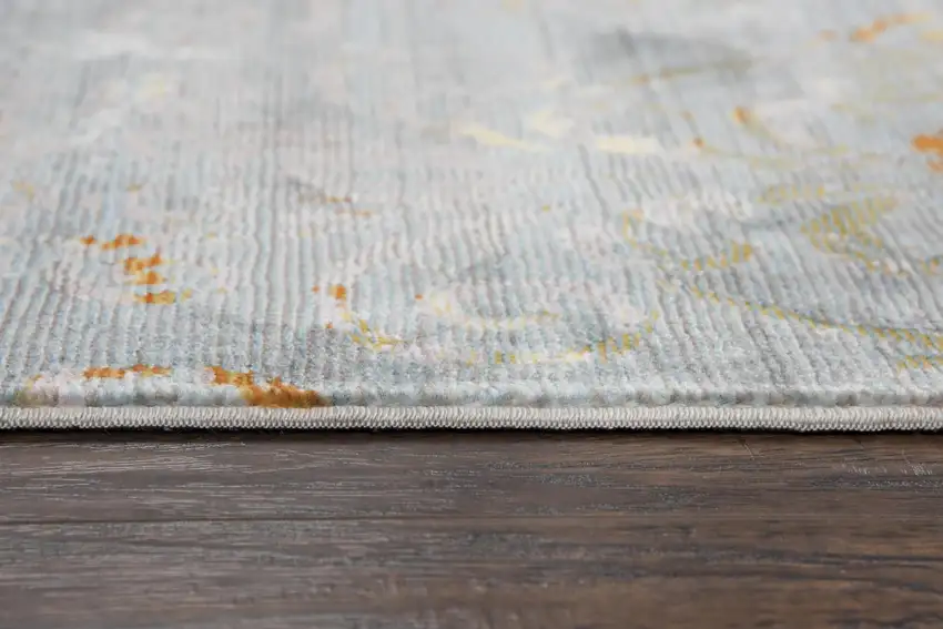 Blue Gray And Cream Oriental Area Rug Photo 1